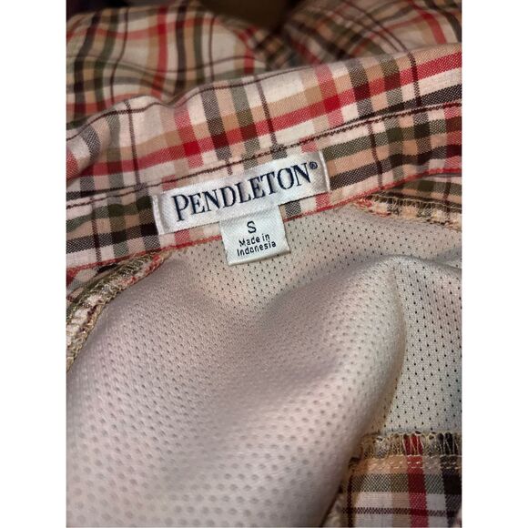 Boys Pendleton Brown/Red Plaid Button Up Size Small - Picture 7 of 7